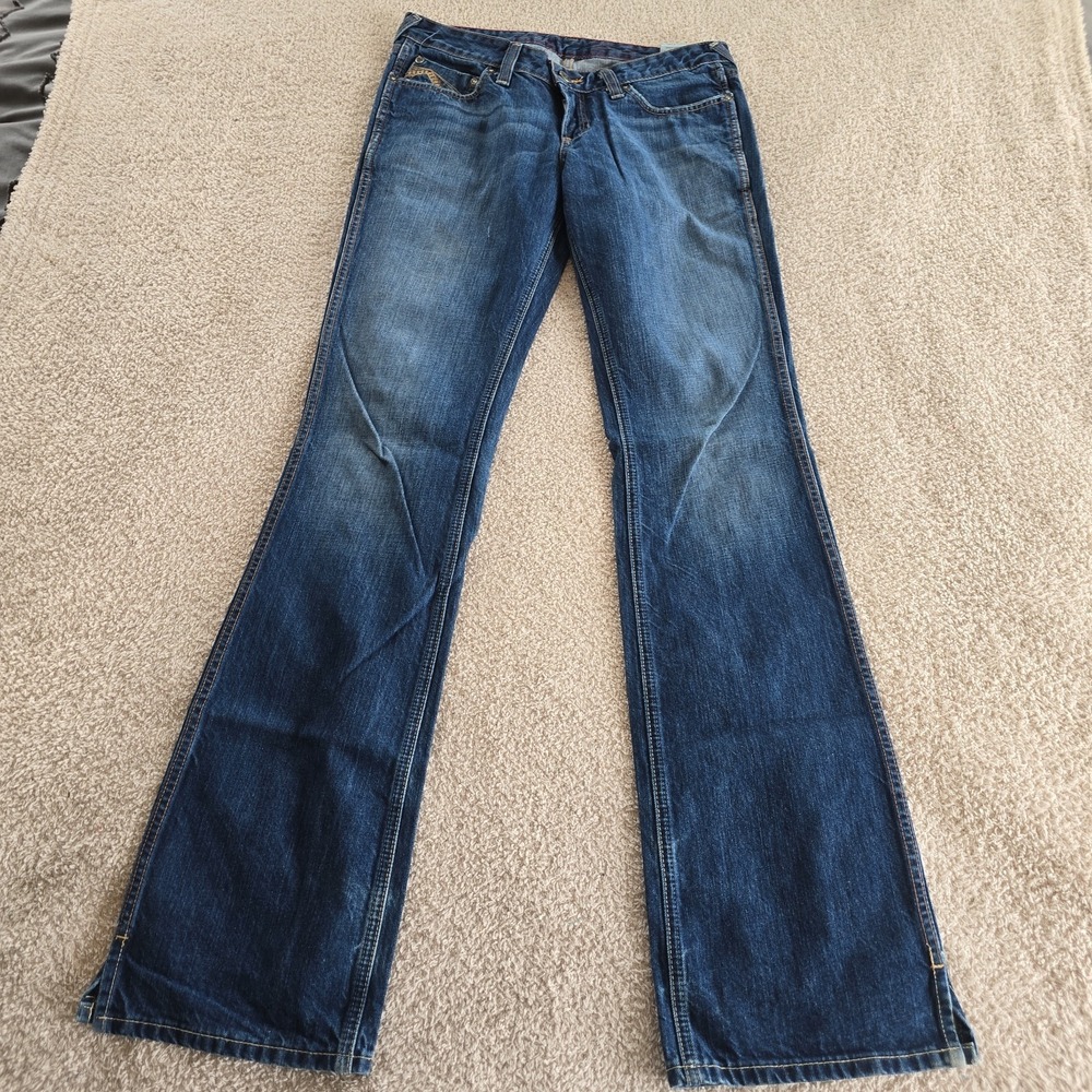 Ariat Denim Ruby Bootcut Denim Jeans Women's Size 30 XL Embroidery Side Slits